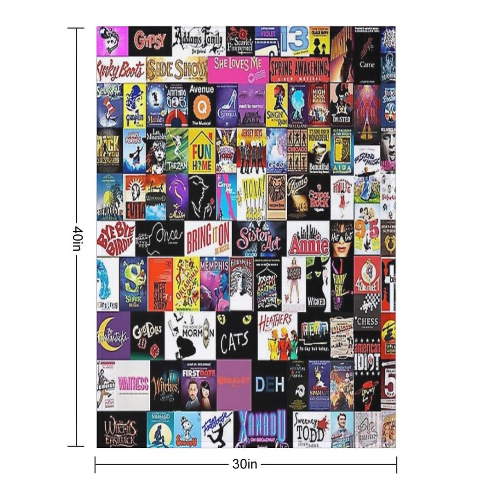 Musical Collage Shrink-resistant Throw Blanket