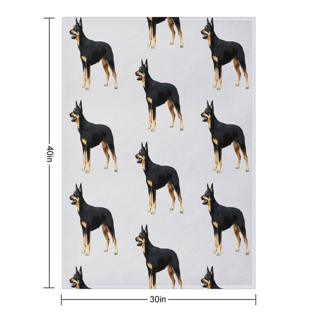 Kelpie- Australian Black And Tan Kelpie Durable Throw Blanket