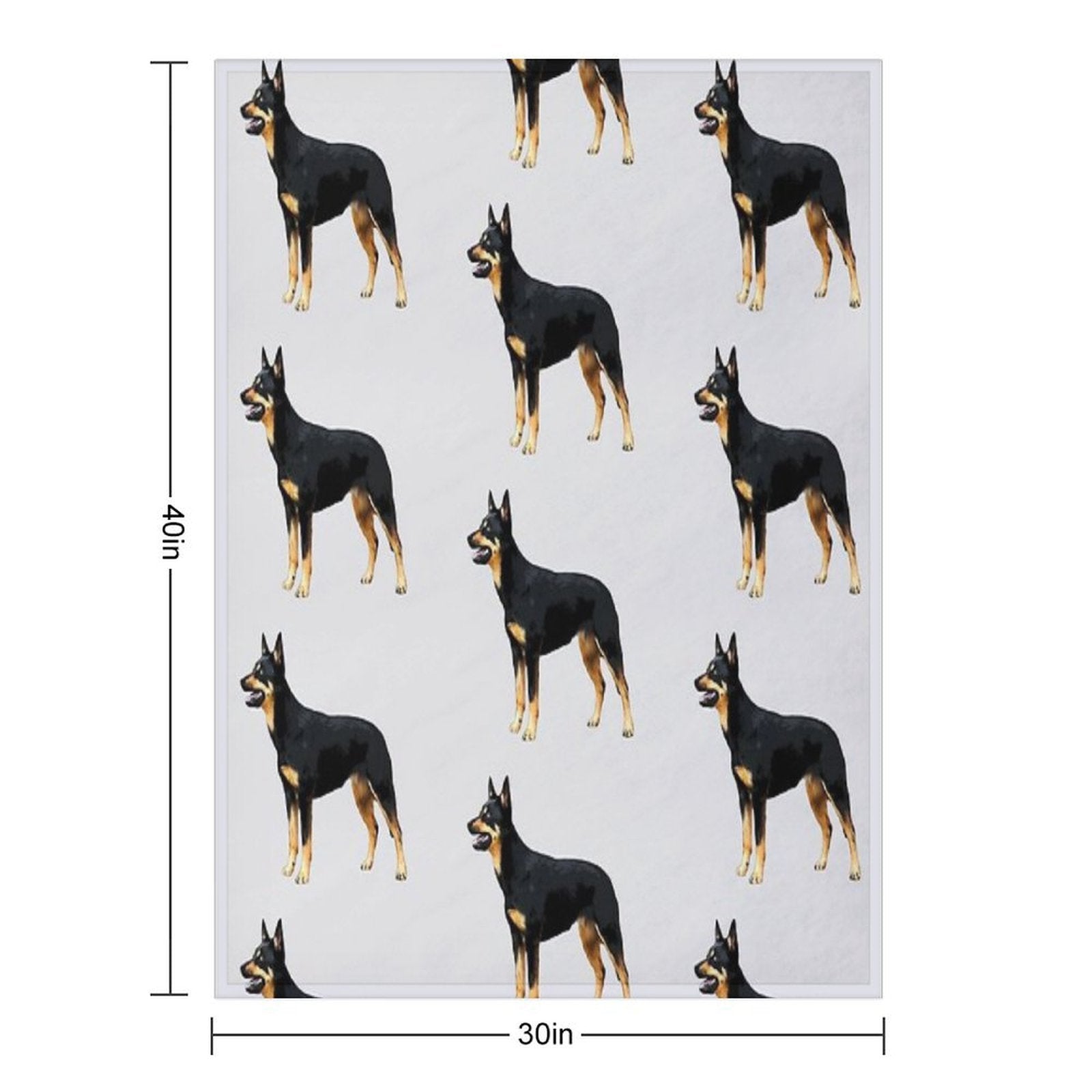 Kelpie- Australian Black And Tan Kelpie Durable Throw Blanket