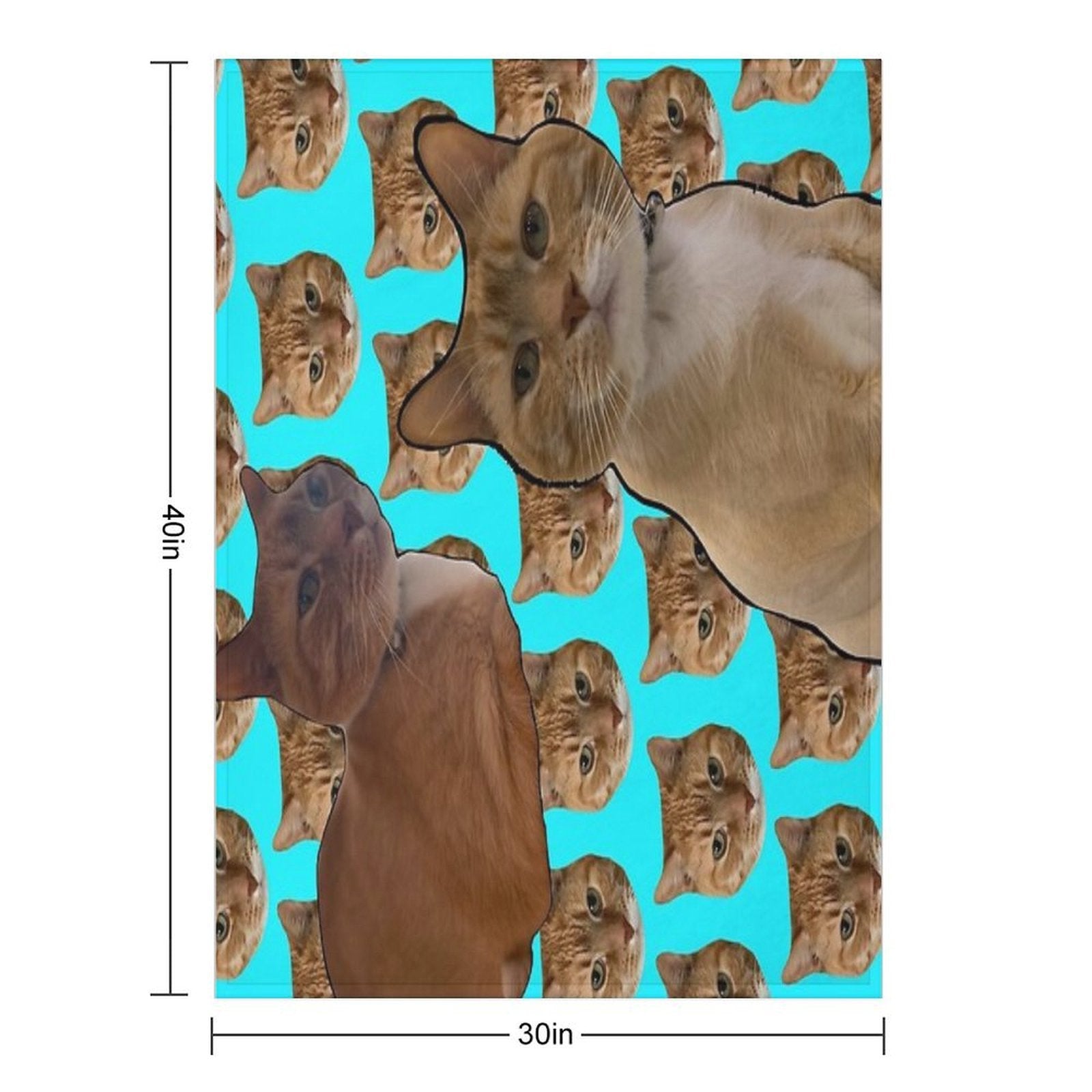 Field of Ginger Cats Named Steve Easy Care Throw Blanket