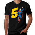 Superman Super Hero 5th Birthday  Heathered Texture T-Shirt