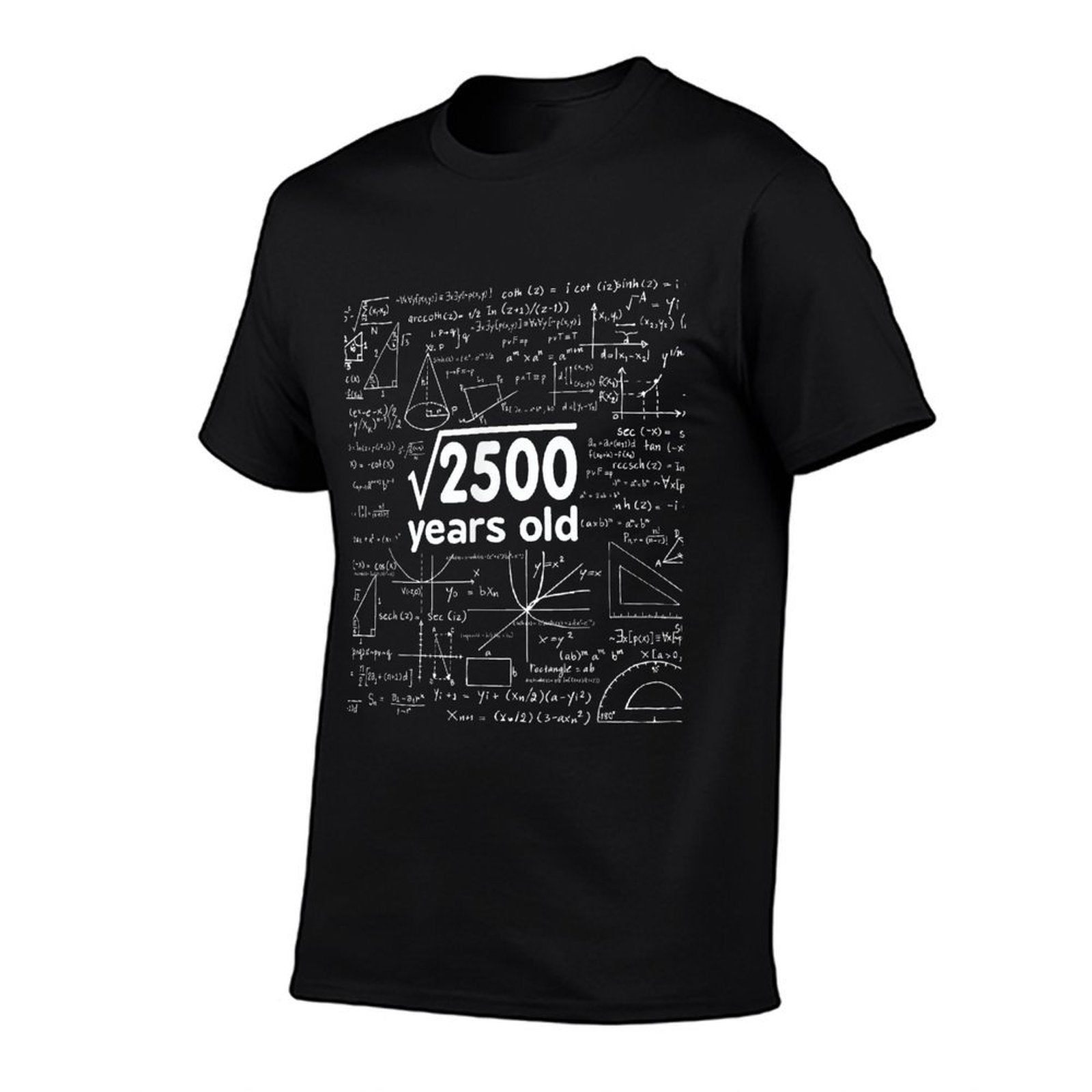Math Square Root Of 2500 Retro 50 Years Old 50th Birthday  Rolled Sleeves T-Shirt