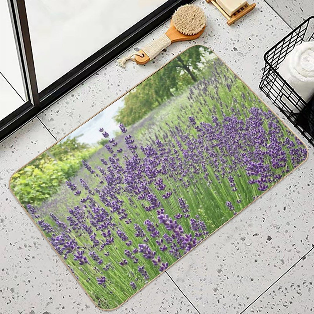 Lovely Lavender Fields Durable Bath Mat