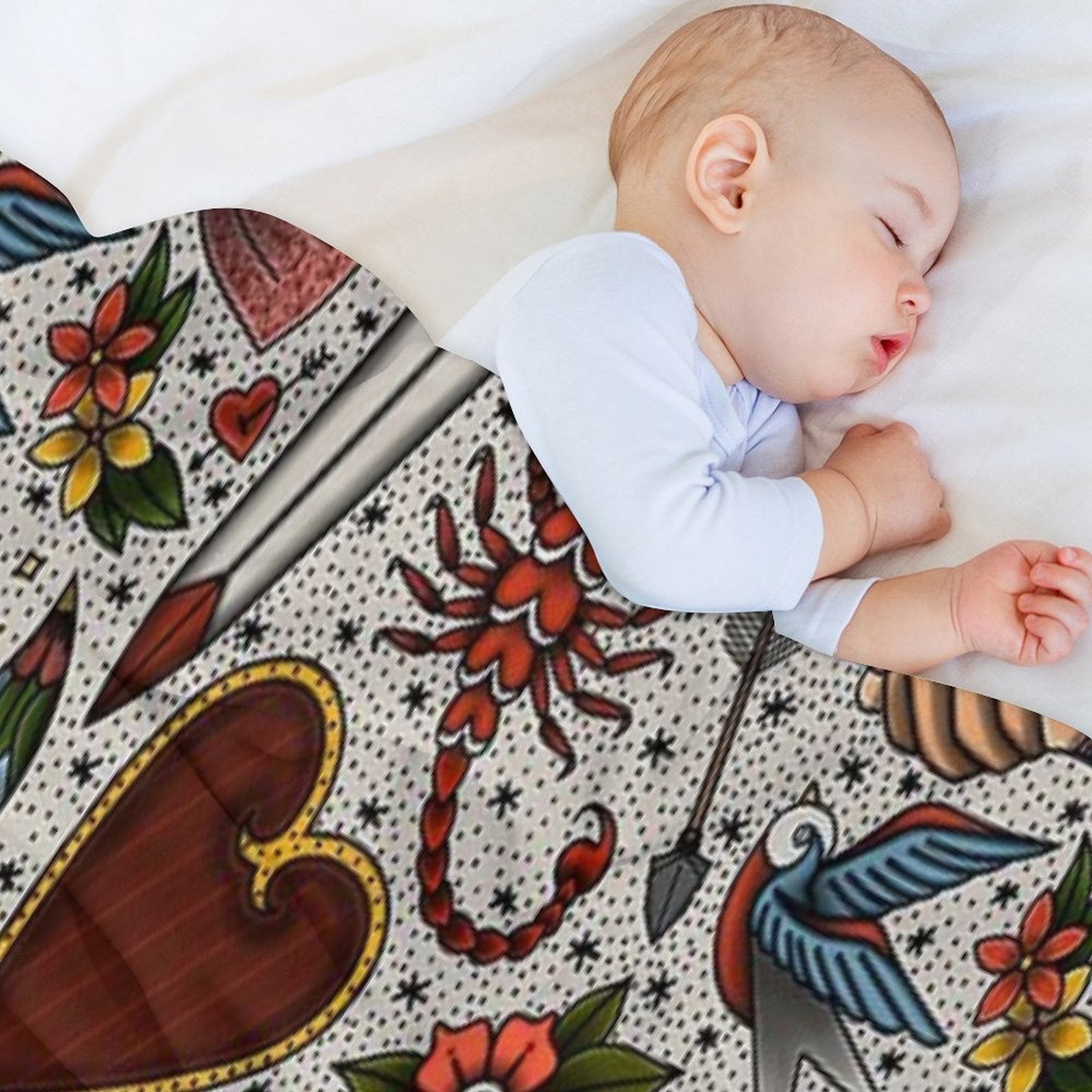 American Traditional Flash Pattern Anti-pilling Throw Blanket