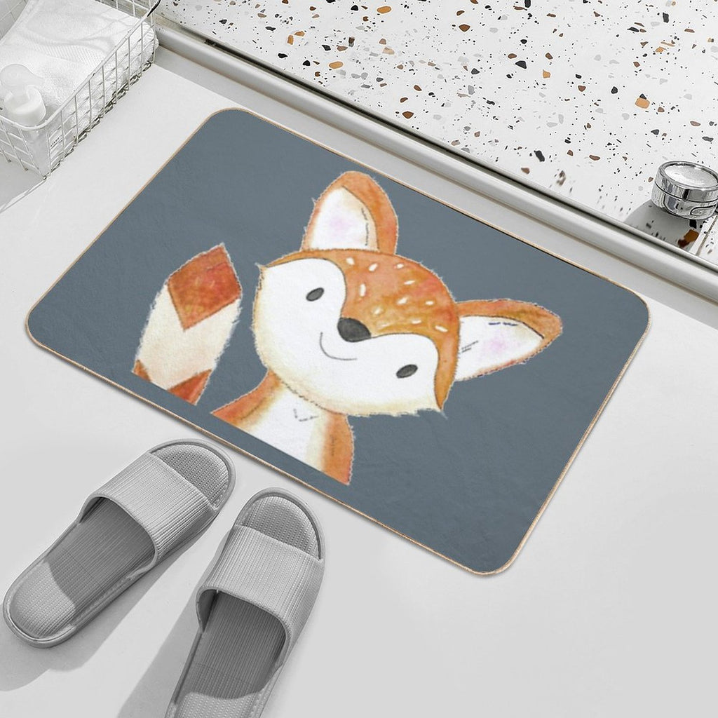 Little Fox Smiling  High-Traffic Bath Mat