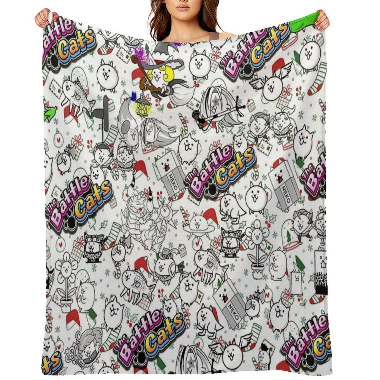 Battle Cats Compact Throw Blanket