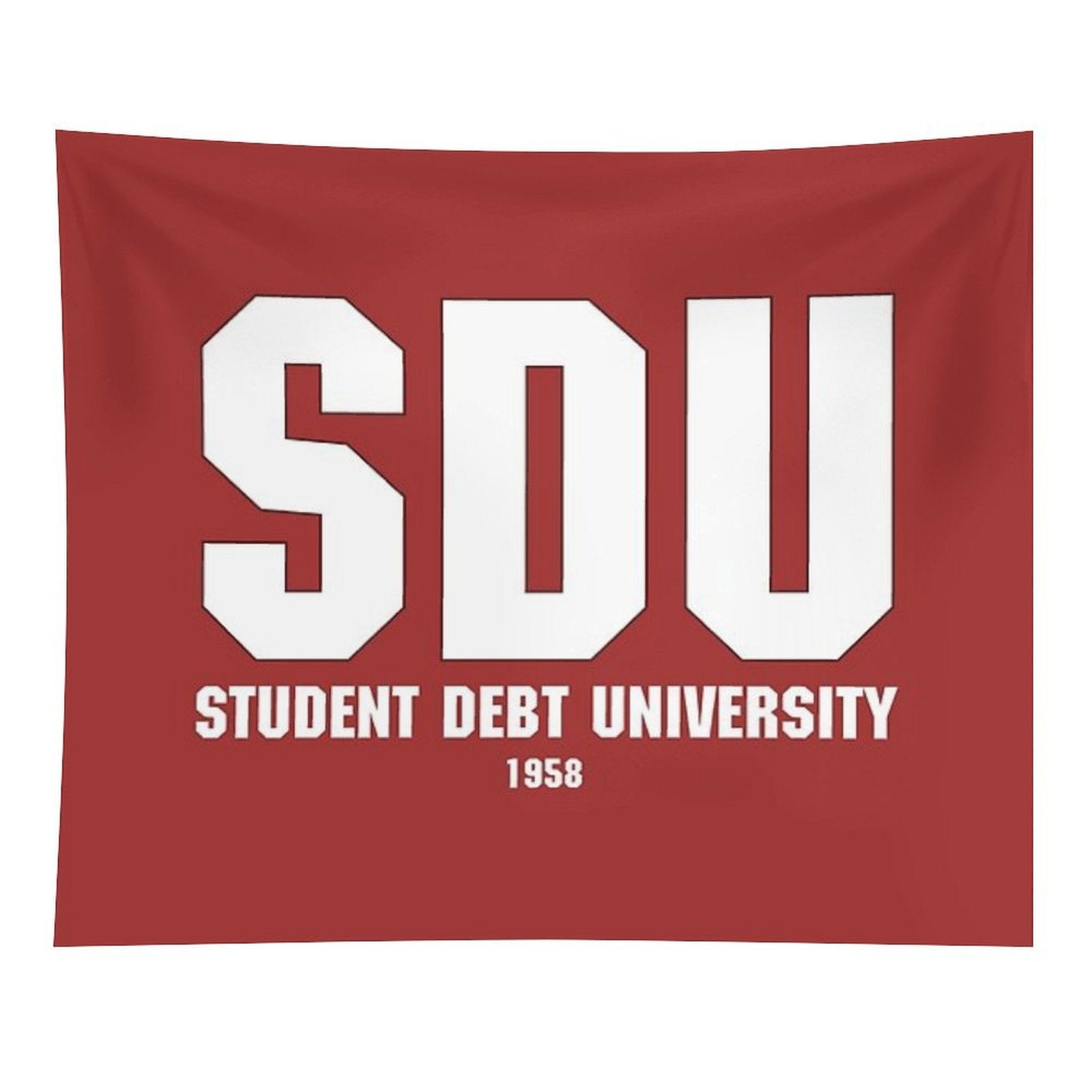 Student Debt University - Reddish Tapestry