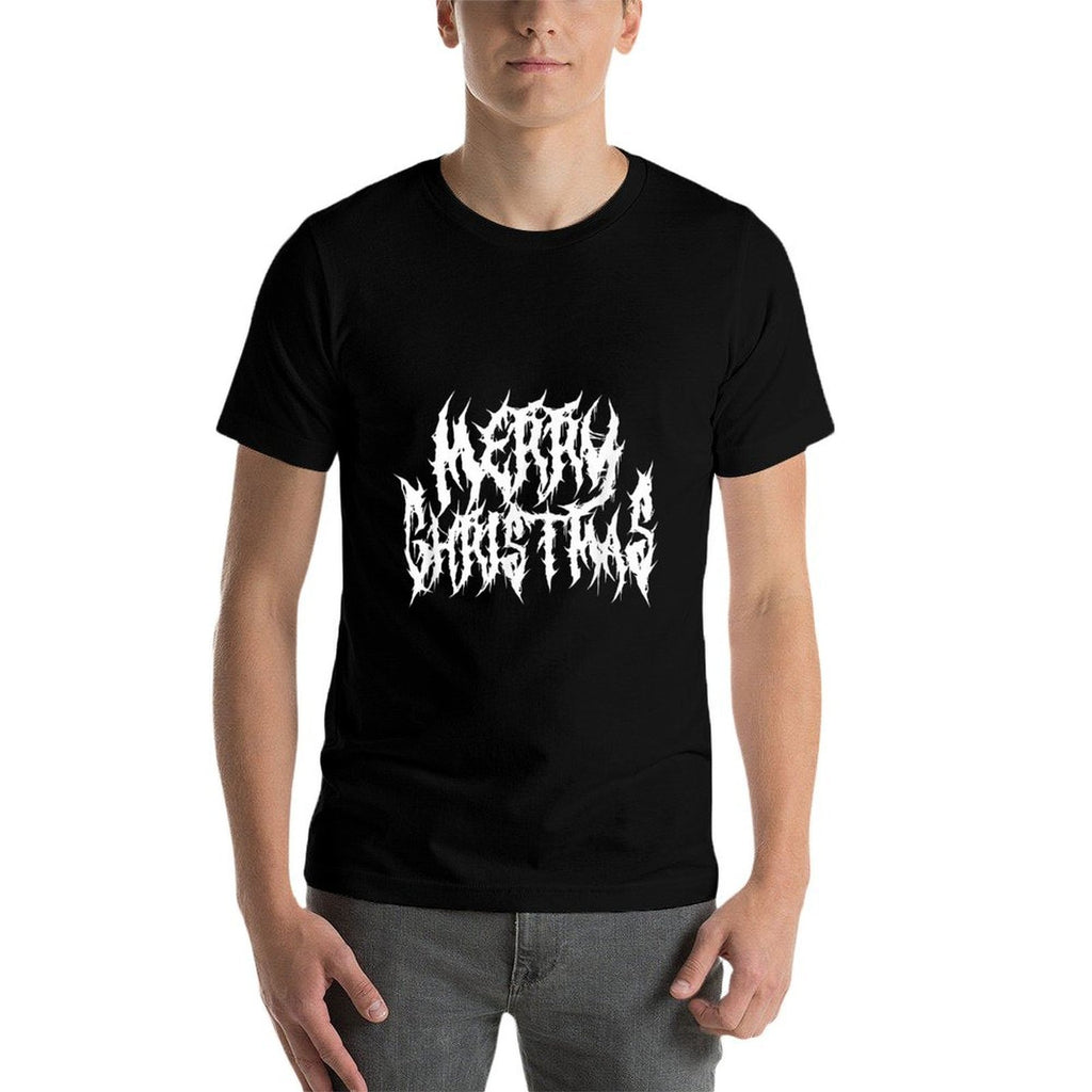 Merry Christmas. Death Metal, Black Metal, Funny Goth Xmas  Wrinkle-resistant T-Shirt