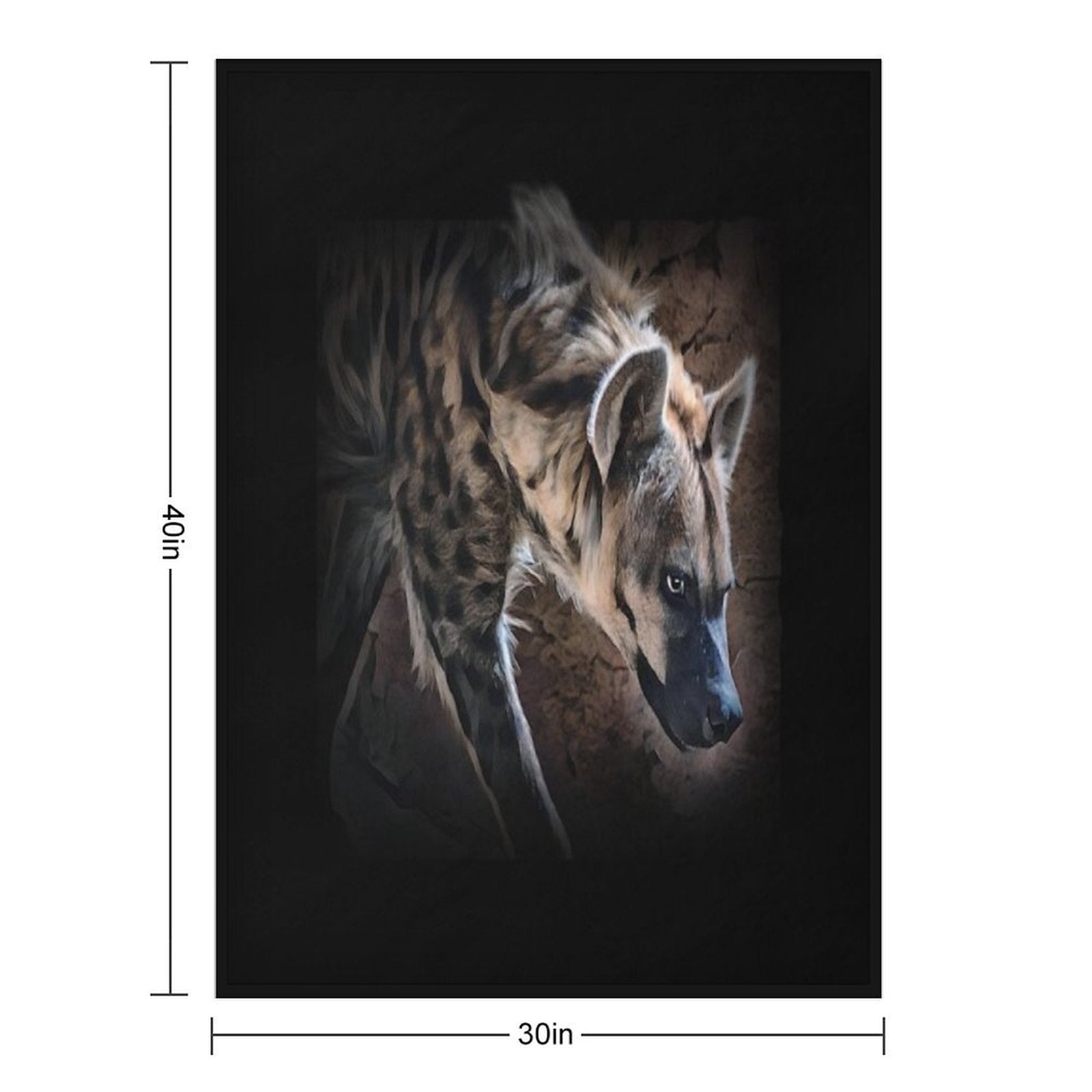 Spotted Hyena In Shadows Easy Care Throw Blanket