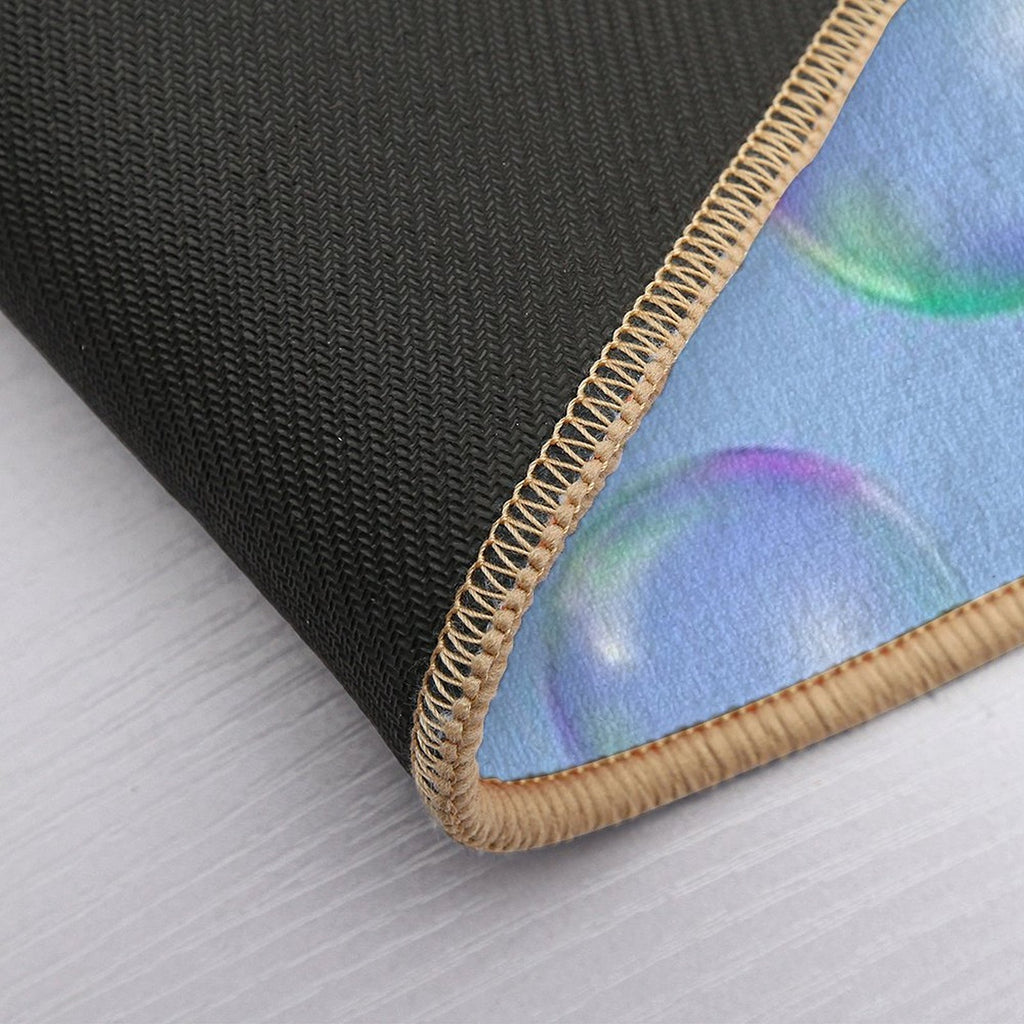 Colorful Bubbles Pattern - Light Blue Background  Odorless Bath Mat