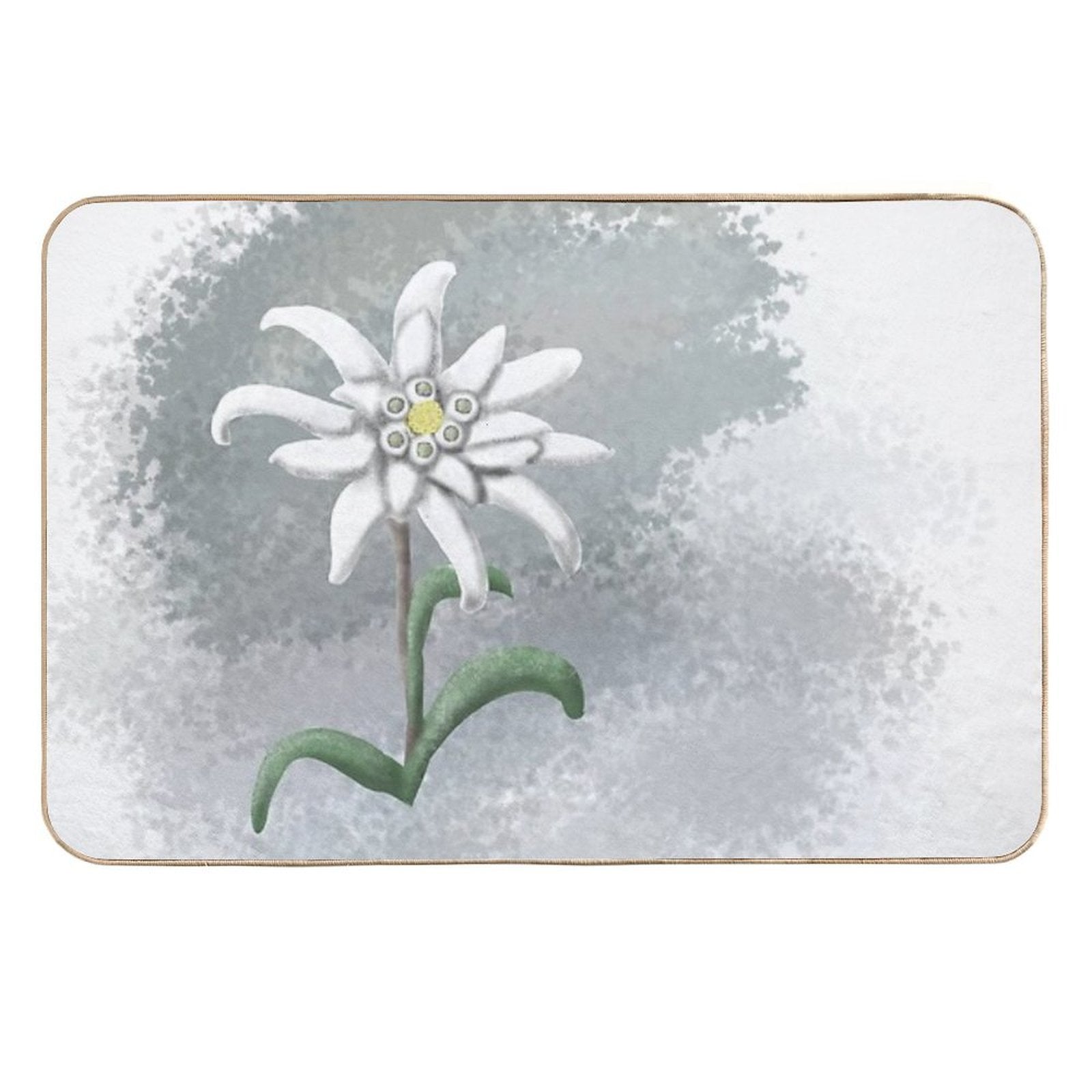 Strength And Beauty- Edelweiss  Slip-Resistant Bath Mat