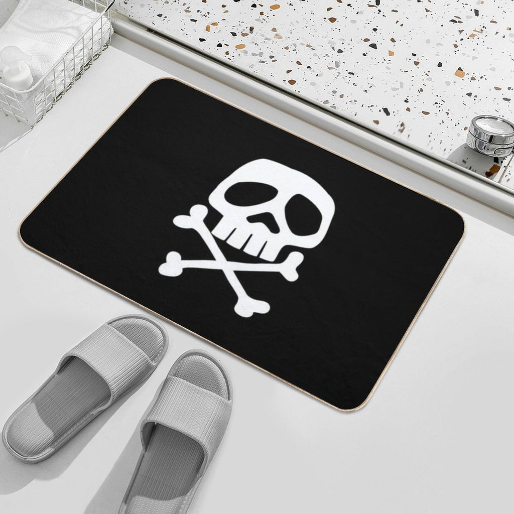Old School Punk Rock Skull  Eco-Friendly Bath Mat