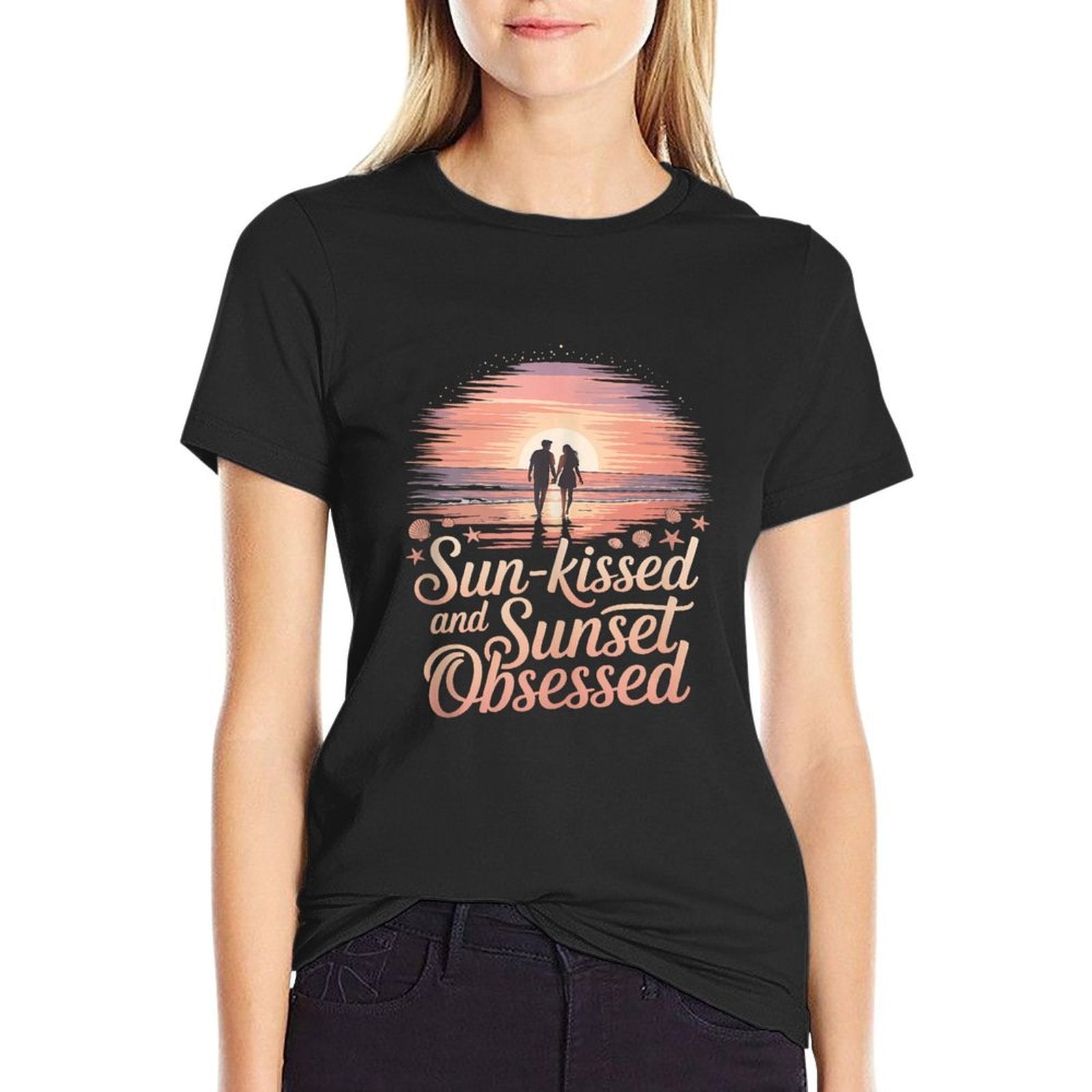Sun-Kissed And Sunset Obsessed Vacation Getaway  Breathable T-Shirt