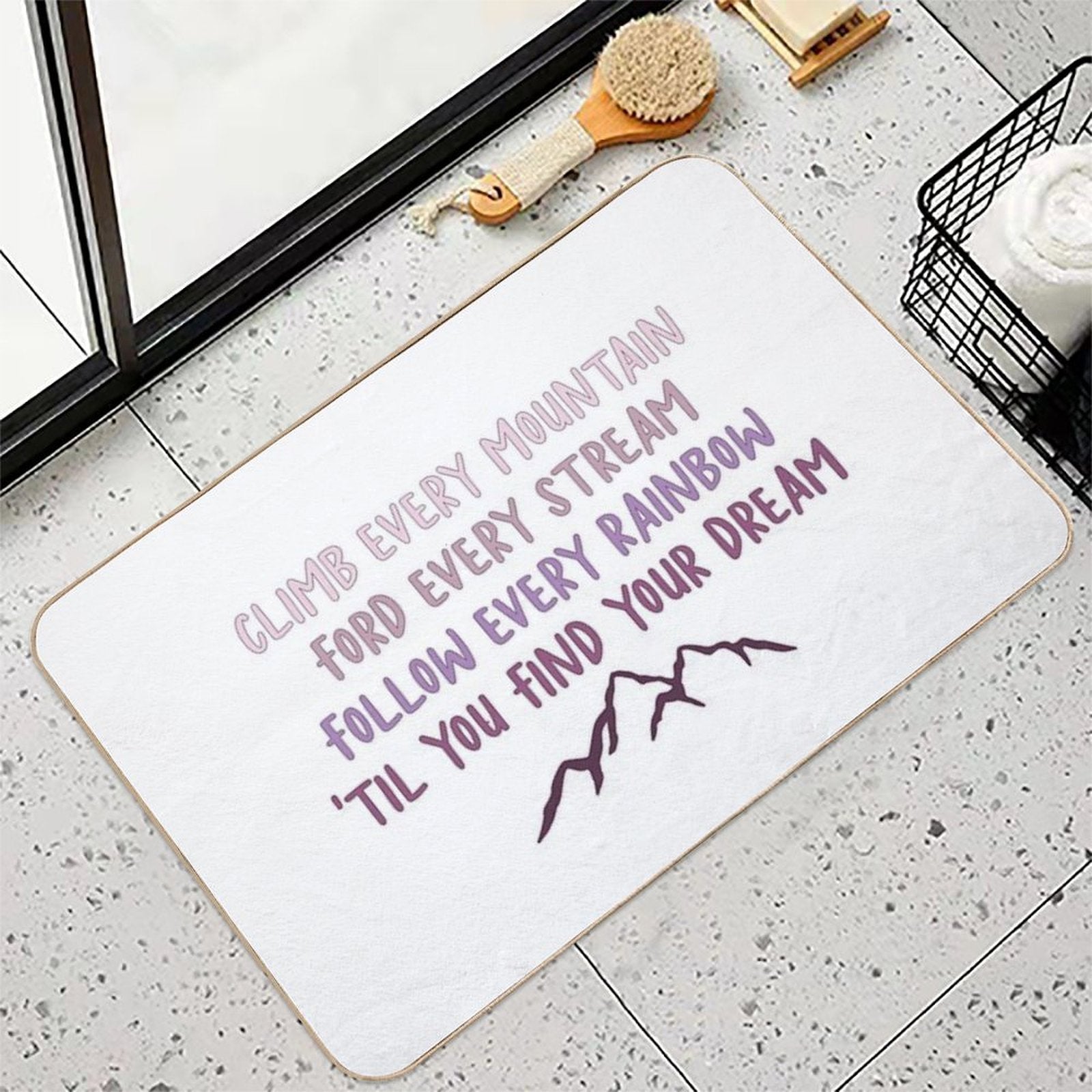 Sound of Music Climb Every Mountain  High-Traffic Bath Mat
