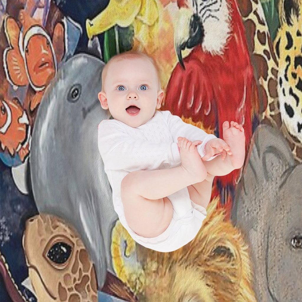 Life Collage Wrinkle-free Throw Blanket