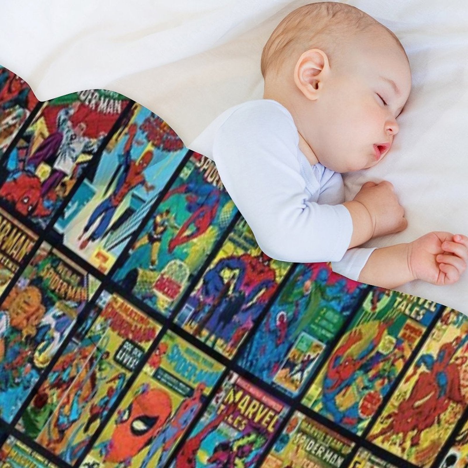 Vintage Superhero Comic Book Collection Pattern 3 Compact Throw Blanket