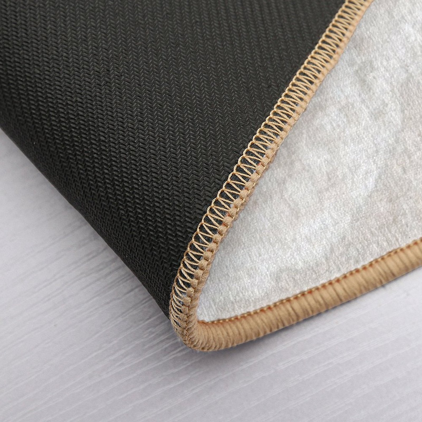 Beige And White Sand Beach  Long-Lasting Bath Mat