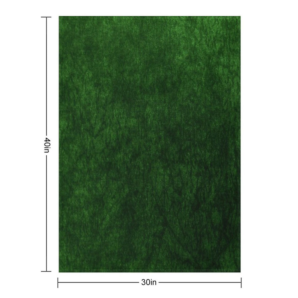 Emerald Green Grass Velvet  Texture Easy Care Throw Blanket