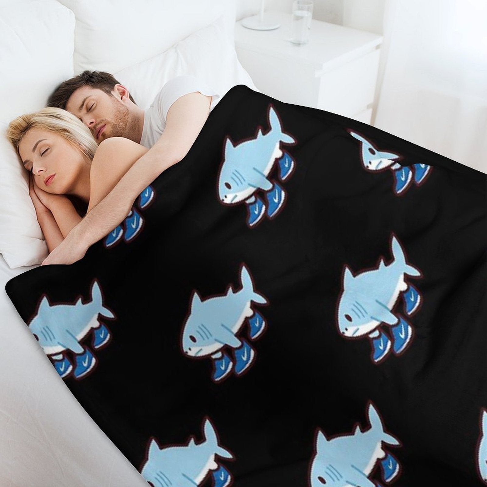 Cute Tralalero Tralala (Italian Brainrot) Shrink-resistant Throw Blanket