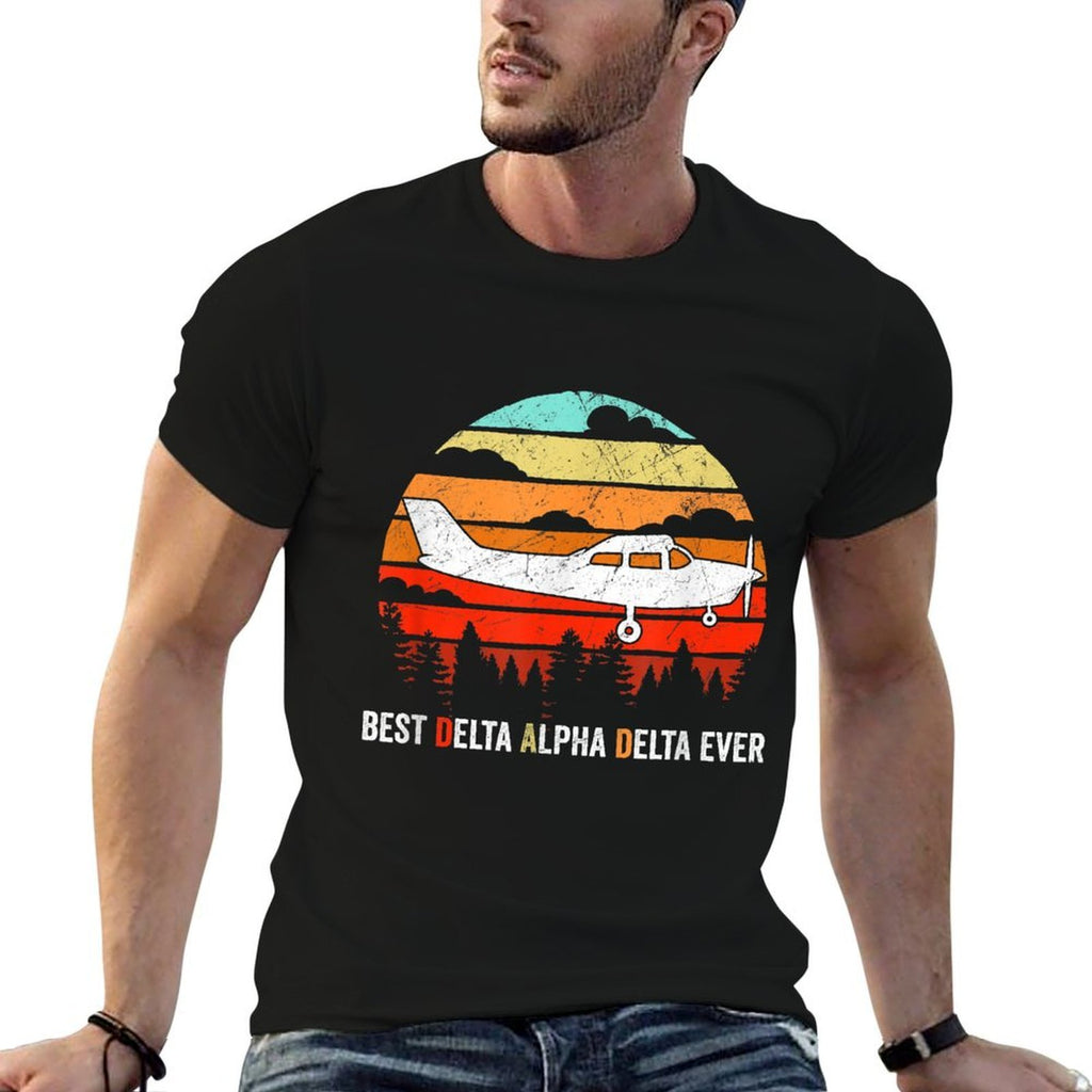 Airplane Pilot Best Dad Flying Gift  High-quality Stitching T-Shirt
