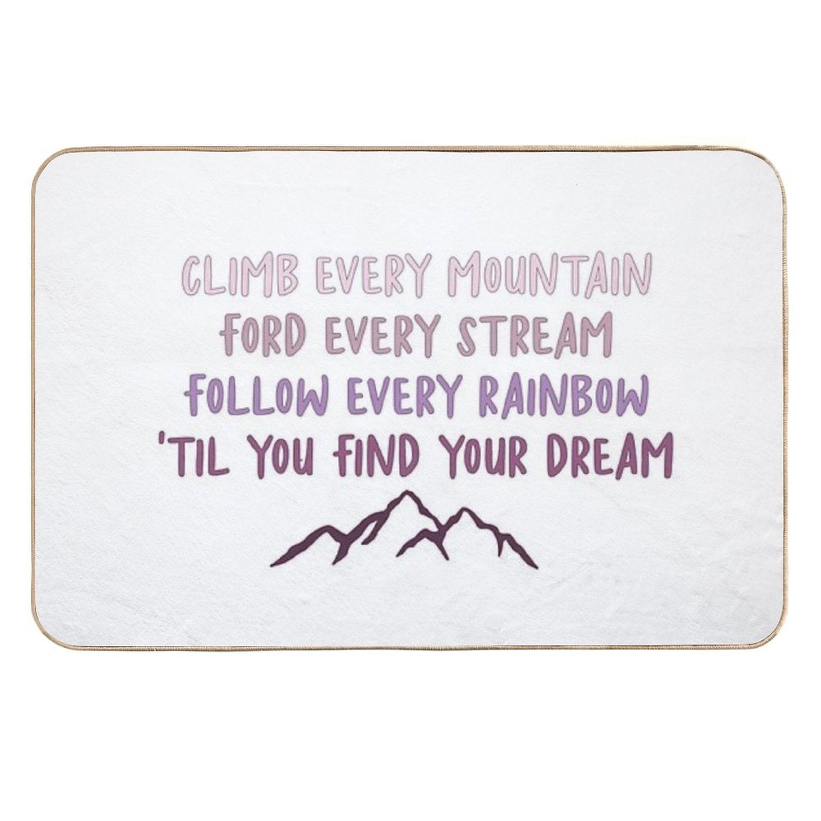Sound of Music Climb Every Mountain  High-Traffic Bath Mat