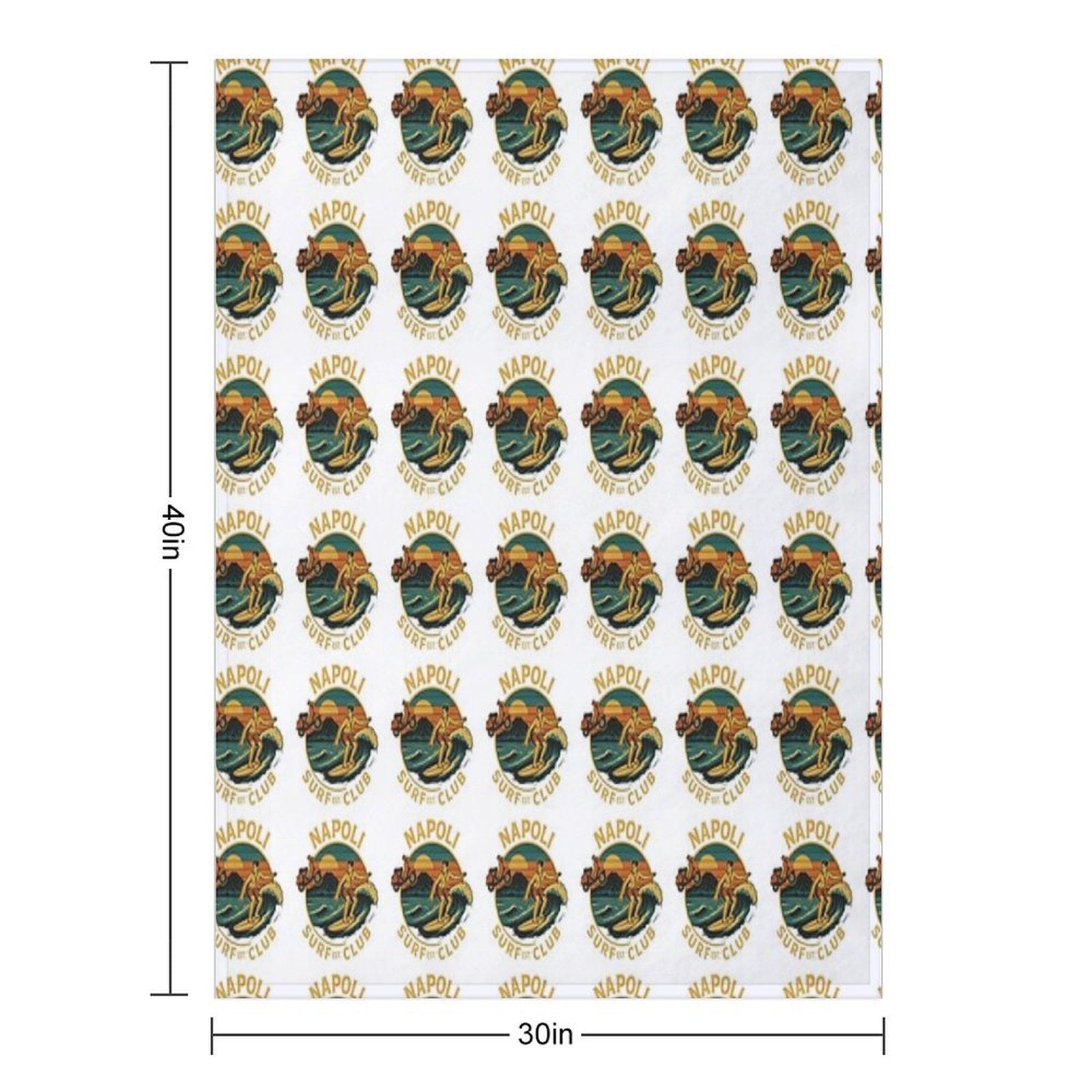 NAPOLI SURF CLUB All-season Throw Blanket
