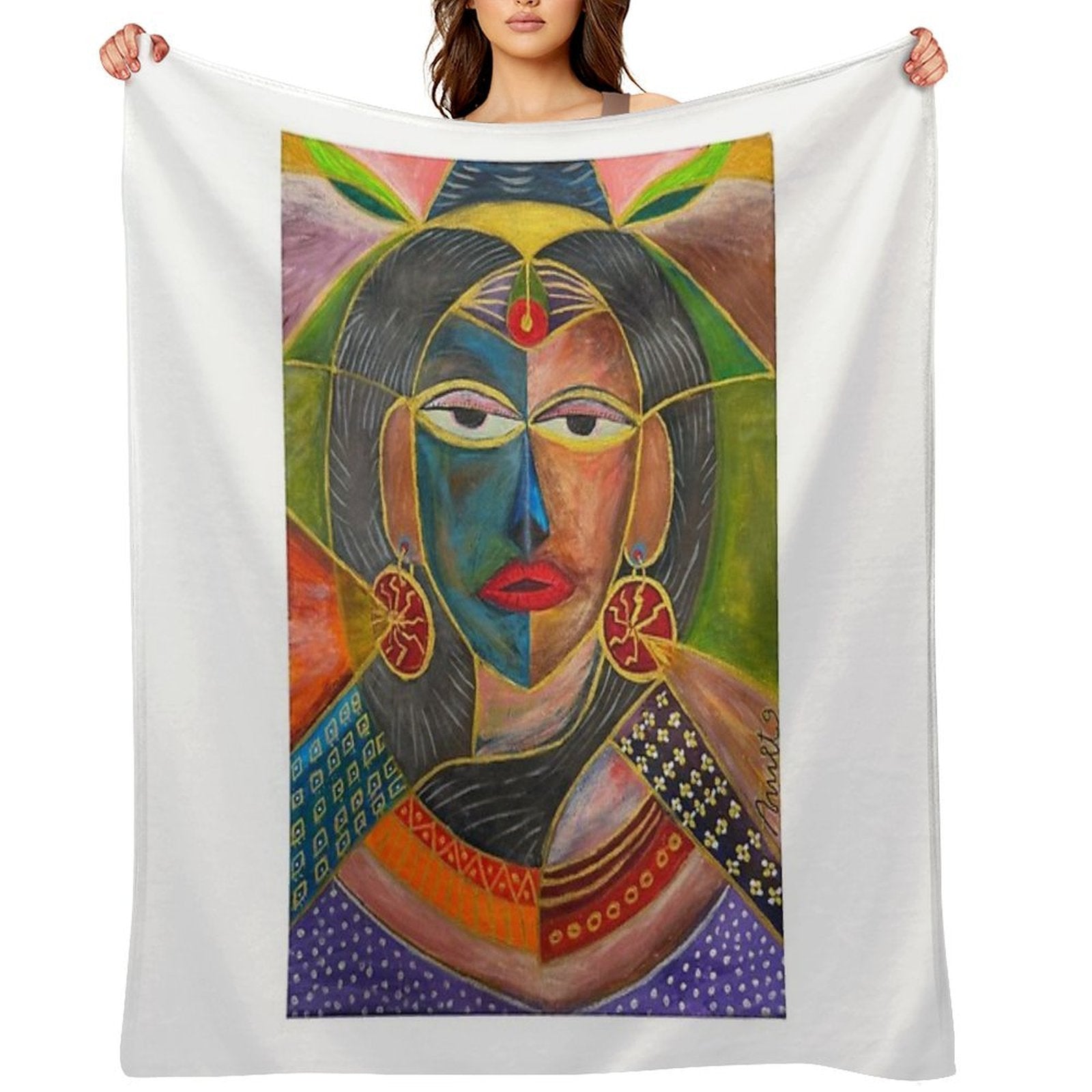 Celtic Spirit Woman Travel-friendly Throw Blanket