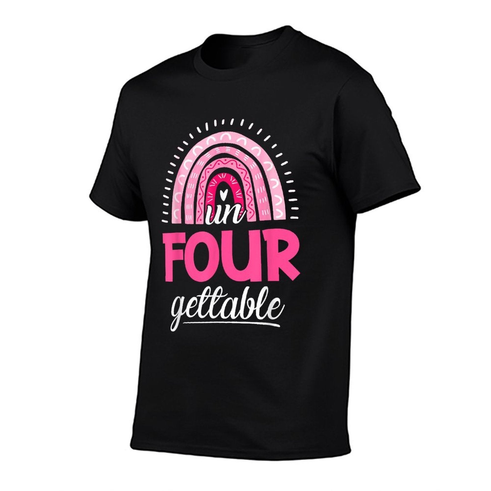 Un Four Gettable Birthday 4 Year Old Rainbow 4th Bday  Polyester Blend T-Shirt