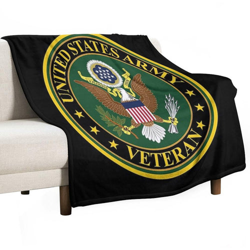 Army - US Army Veteran Shrink-resistant Throw Blanket