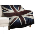 A Grunge Looking Distressed Union Jack Uk Version Machine-washable Throw Blanket