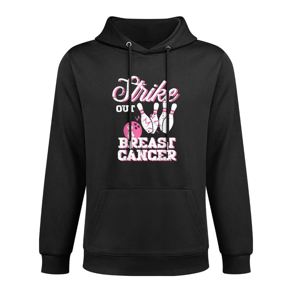 Strike Out Breast Cancer Bowling Awareness Women Men Kids Easy Care Hoodie