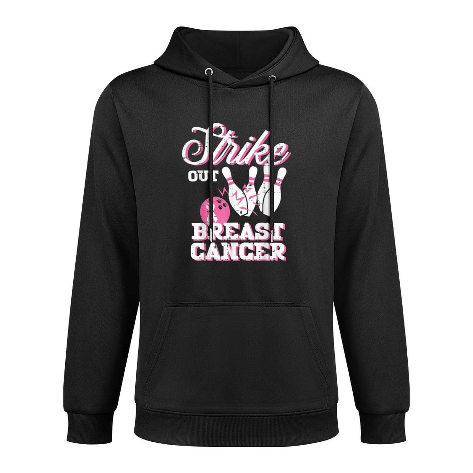 Strike Out Breast Cancer Bowling Awareness Women Men Kids Easy Care Hoodie