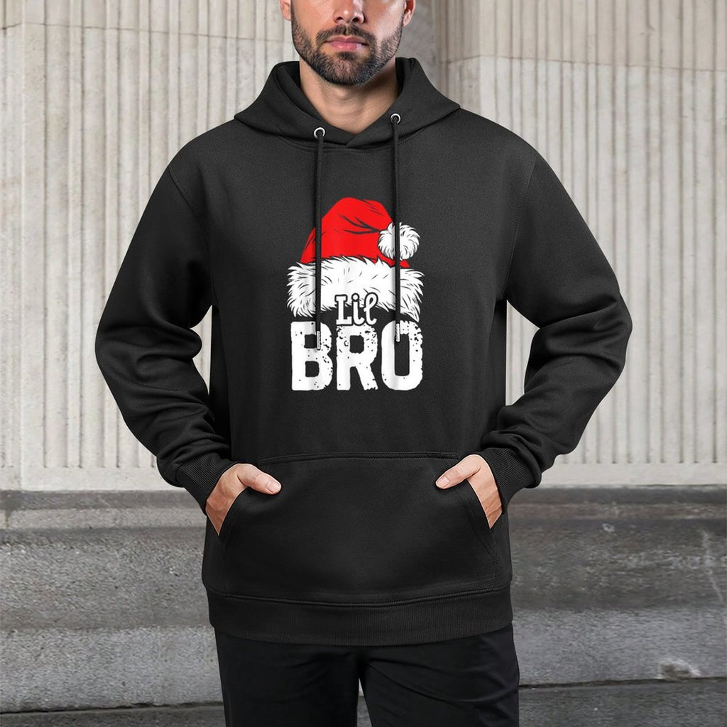 Little Brother Santa Christmas Family Matching Pyjamas Xmas Customizable Surface Hoodie