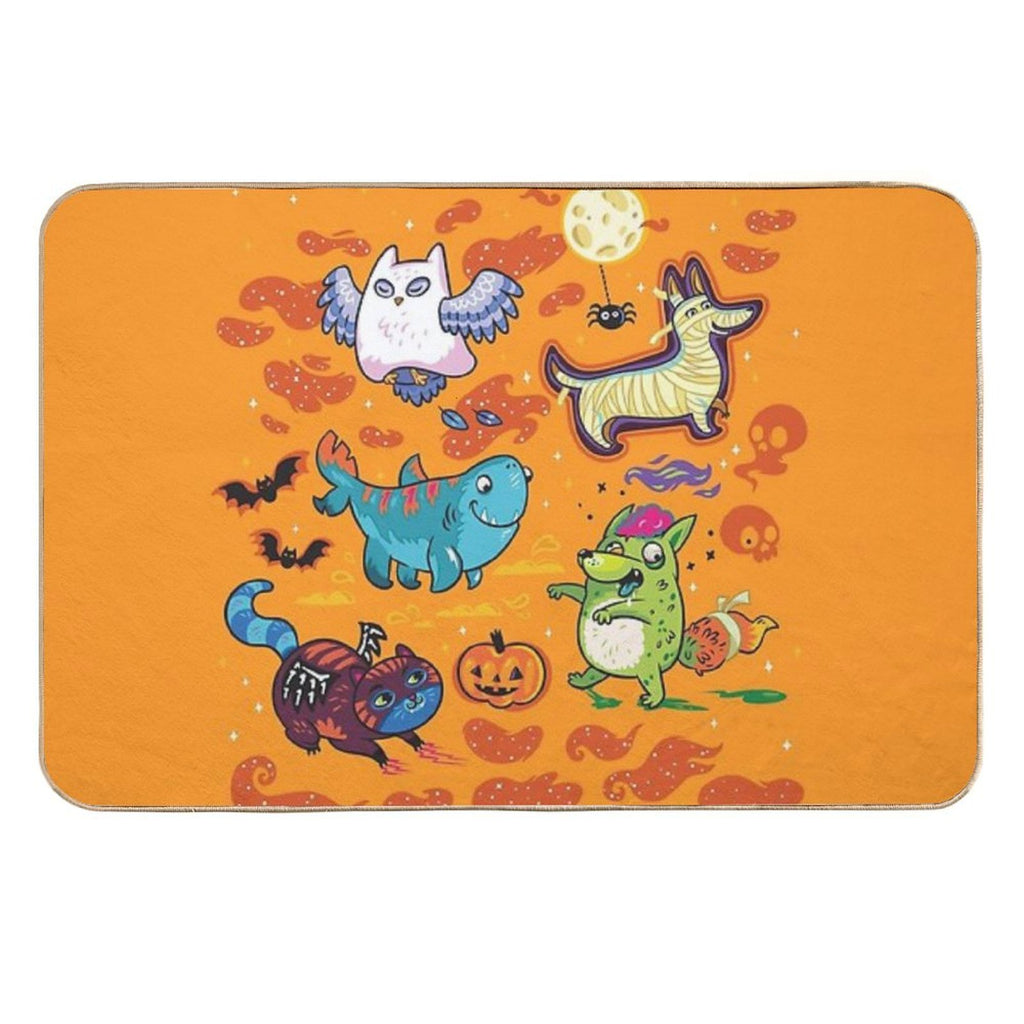 Crazy Halloween Night  Toxin-Free Bath Mat