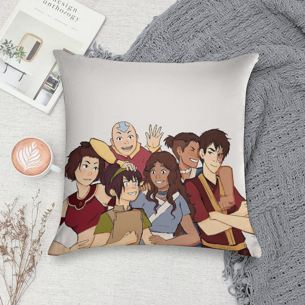 ATLA The Gaang Soft Luxury Feel Throw Pillow