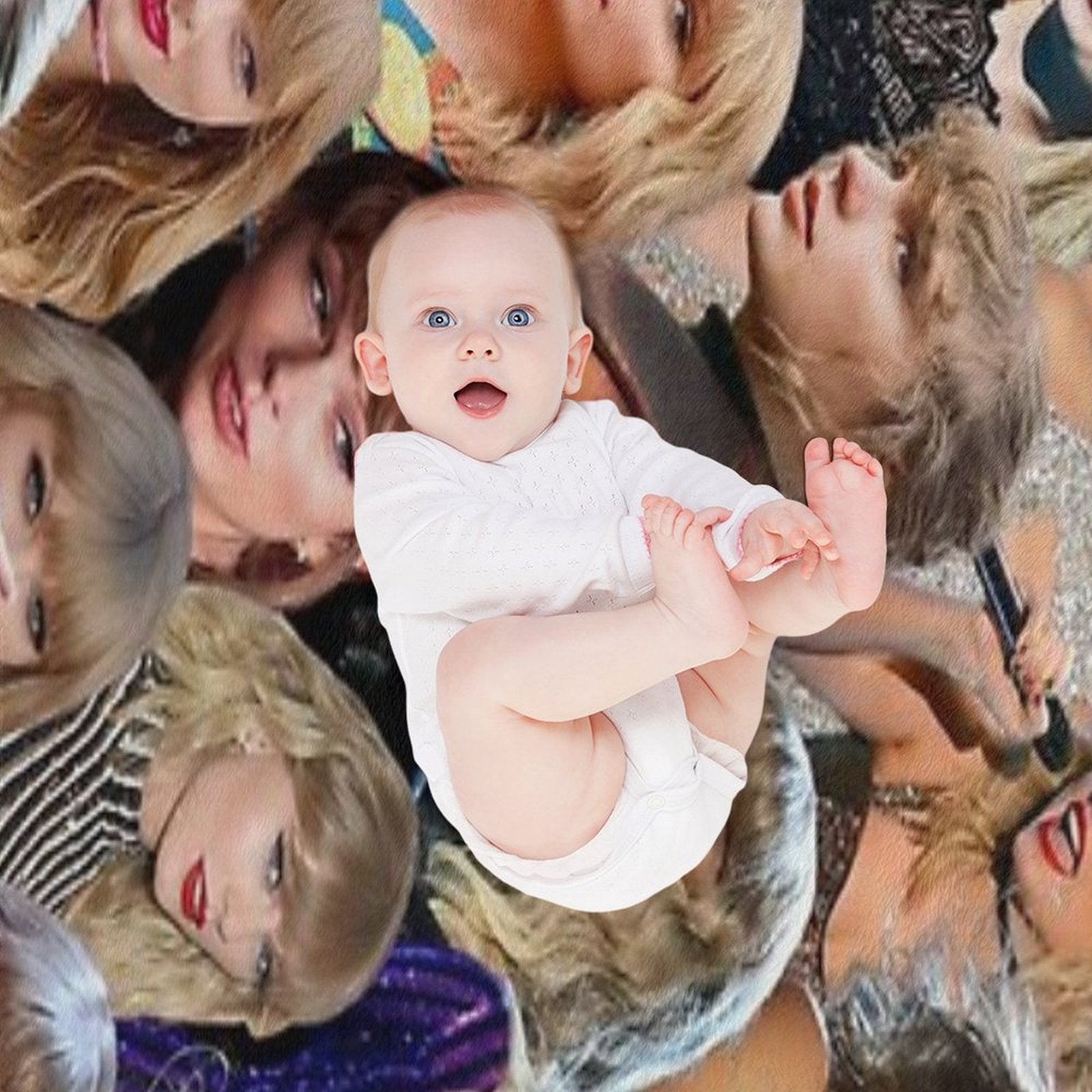 Taylor Photo Collage Anti-pilling Throw Blanket