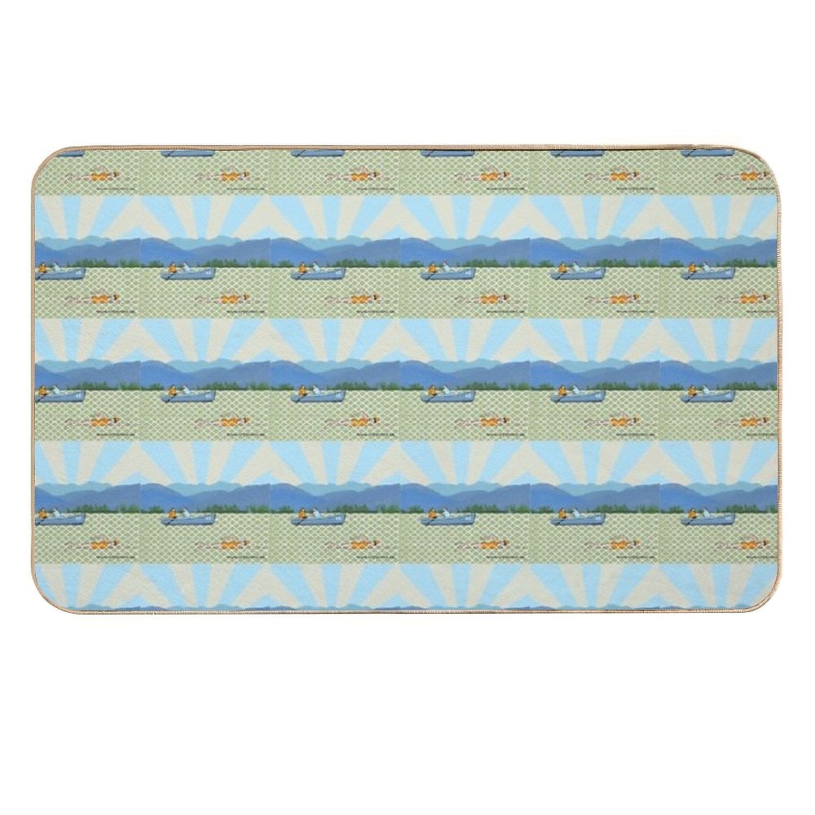 MYSWIM Fresh Water Lake Swimming (female Swimmer)  Non-Slip Bath Mat
