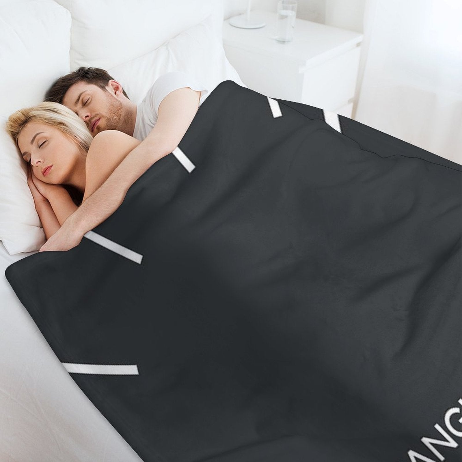 Shanghai Time Zone World Wall Clock-Phantom Black Shrink-resistant Throw Blanket