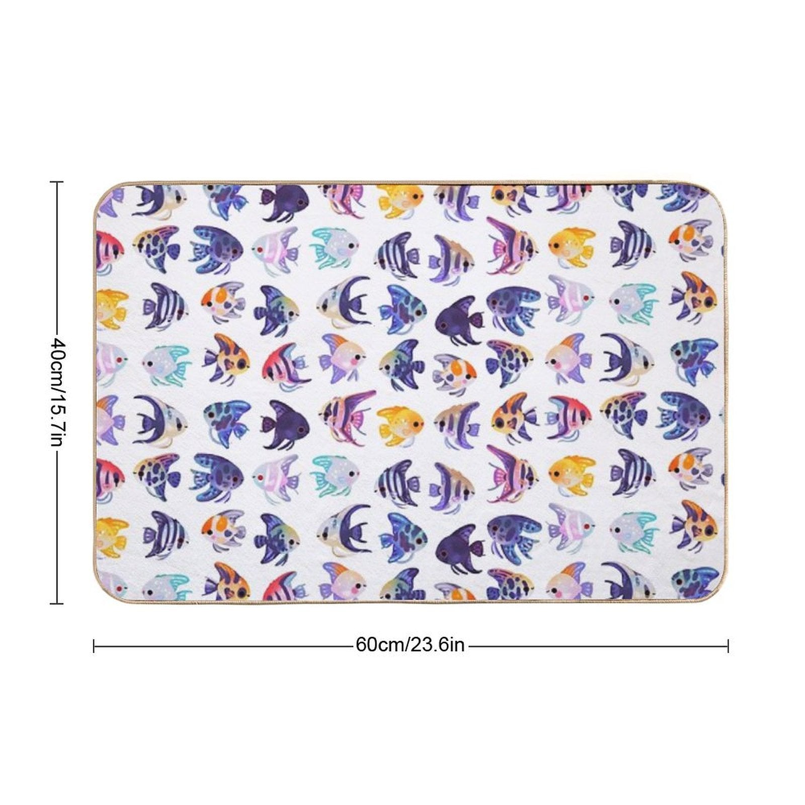 Angelfish! (freshwater) - No Text Or Bright  Versatile Bath Mat