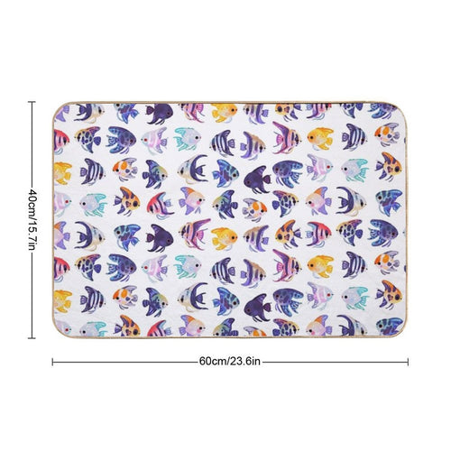 Angelfish! (freshwater) - No Text Or Bright  Versatile Bath Mat