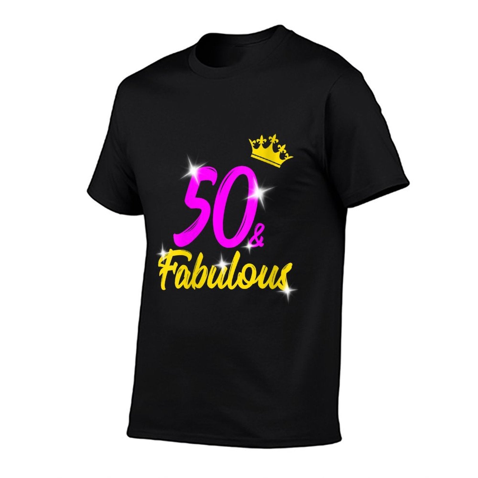 Womens 50 And Fabulous Queen 50th Birthday Gift  Oversized Silhouette T-Shirt