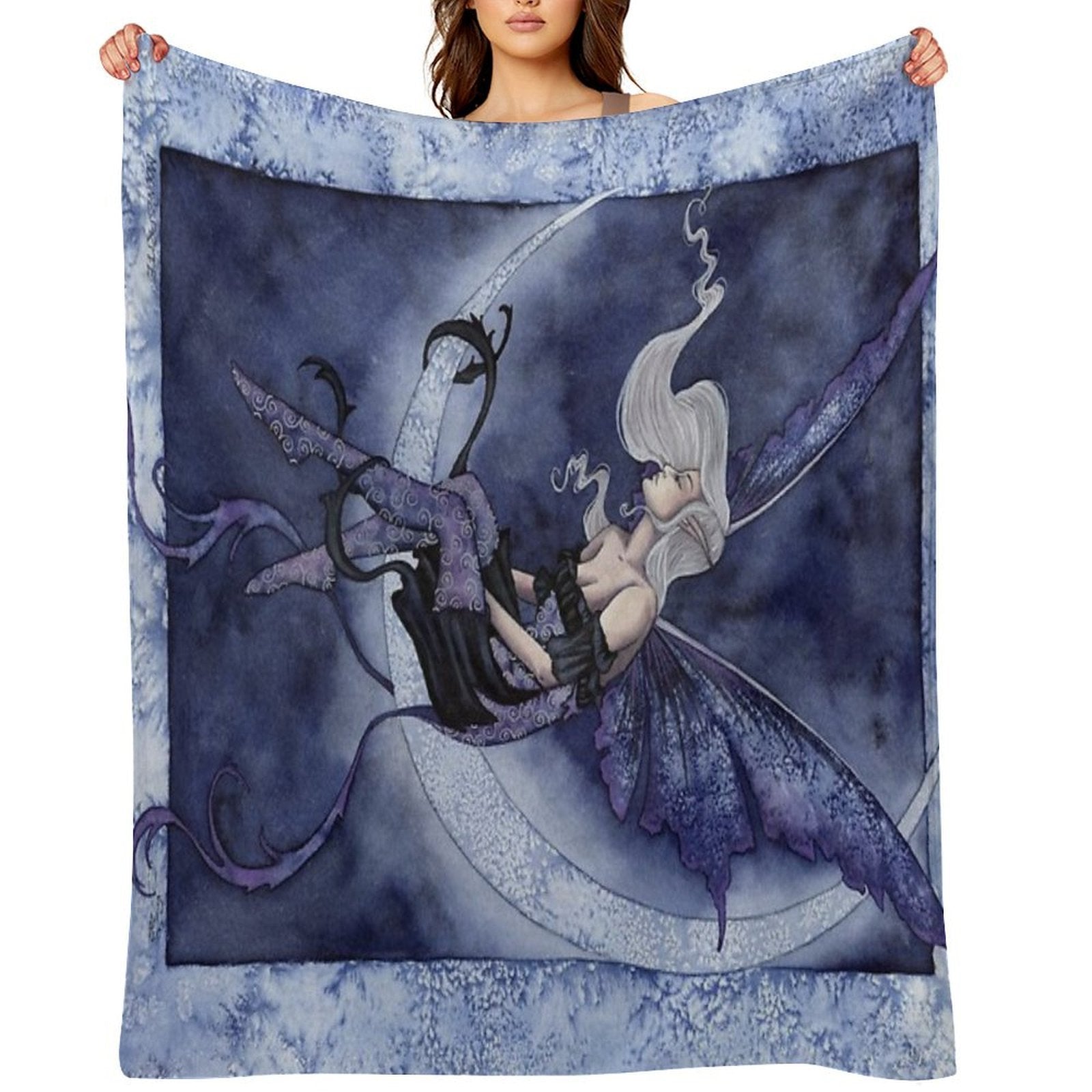 Moon Sprite Eco-conscious Throw Blanket