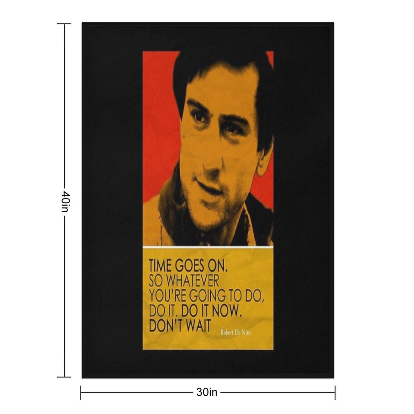 Robert De Niro Inspirational Quote Sustainable Throw Blanket