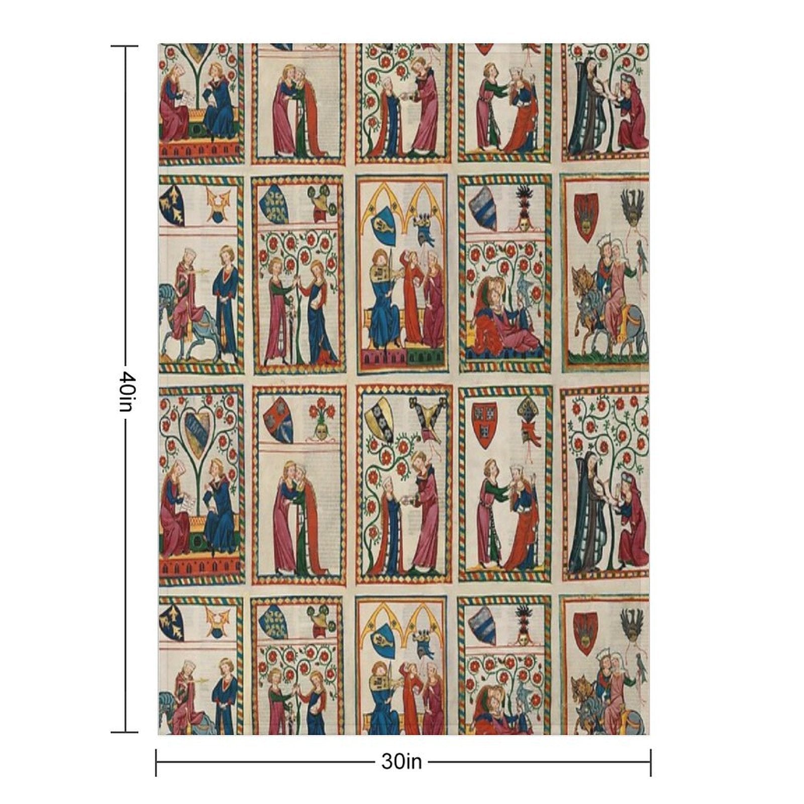 Codex Manesse Durable Throw Blanket