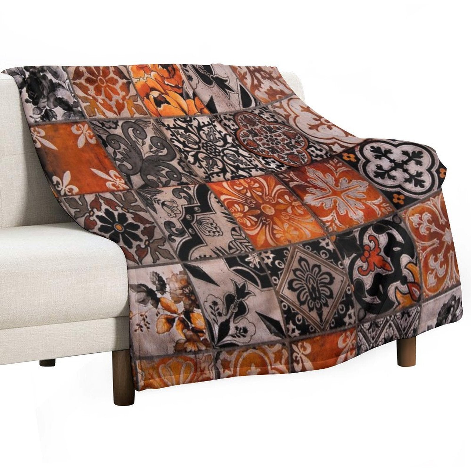 Tiles Velvety-soft Throw Blanket