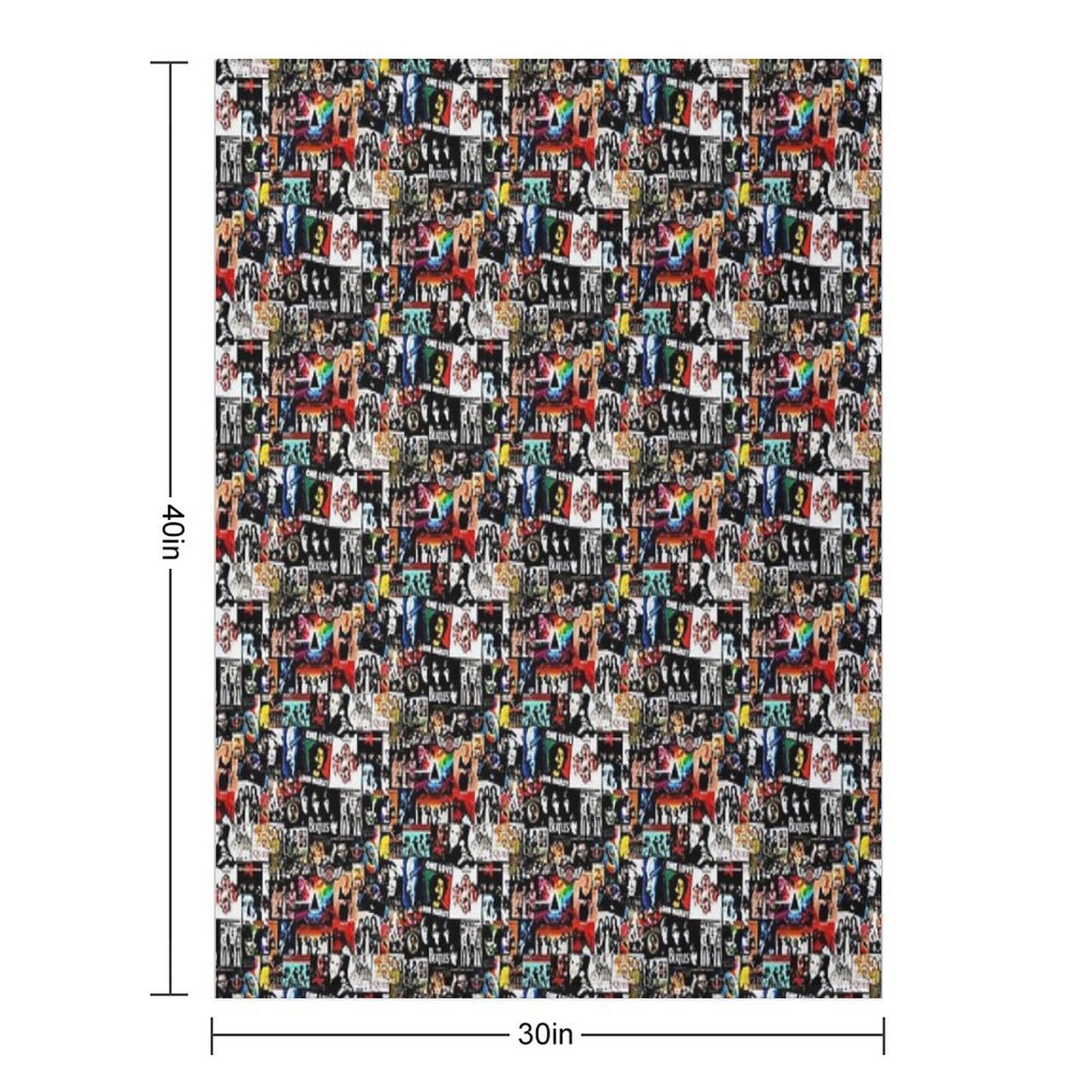 Rock Collage Anti-pilling Throw Blanket