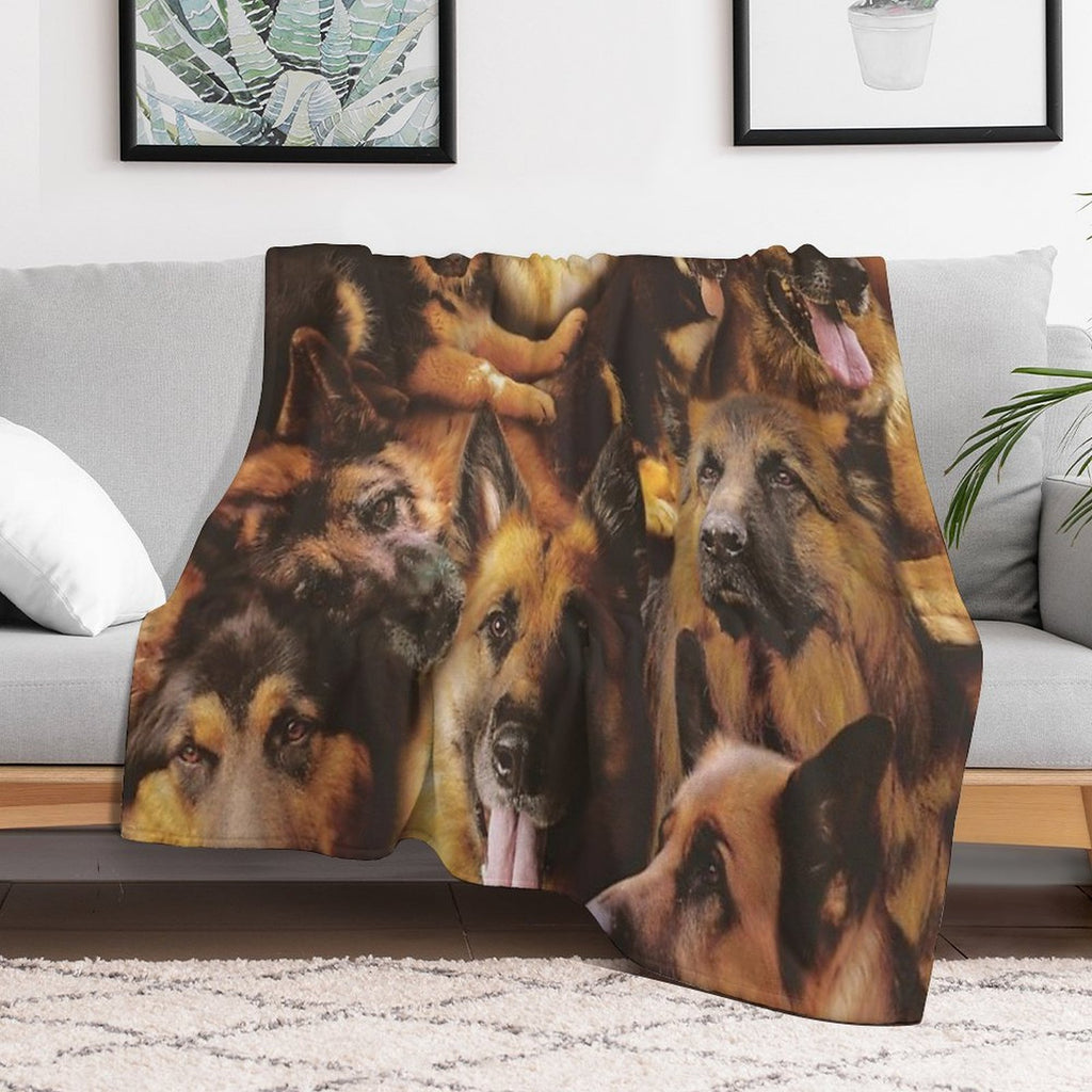 German Shepherds Sustainable Throw Blanket