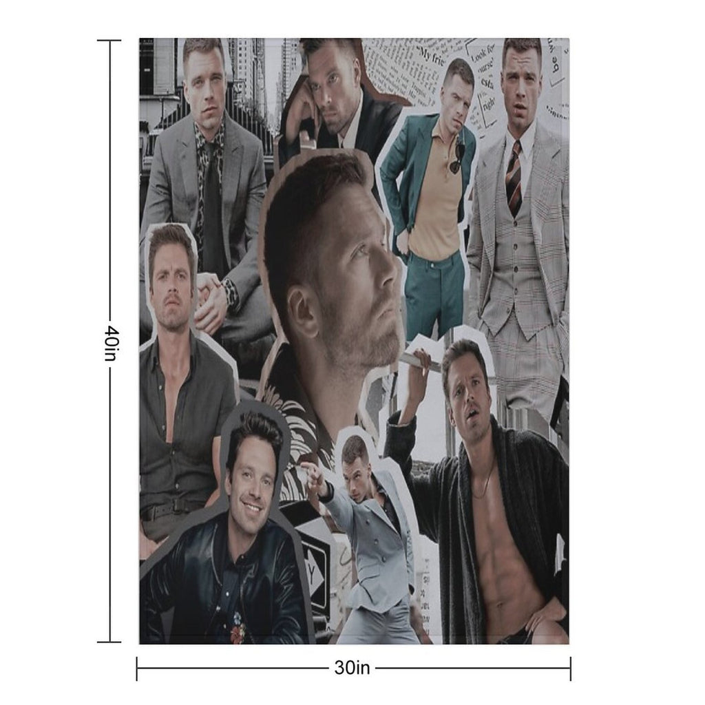 Sebastian Stan Easy Care Throw Blanket