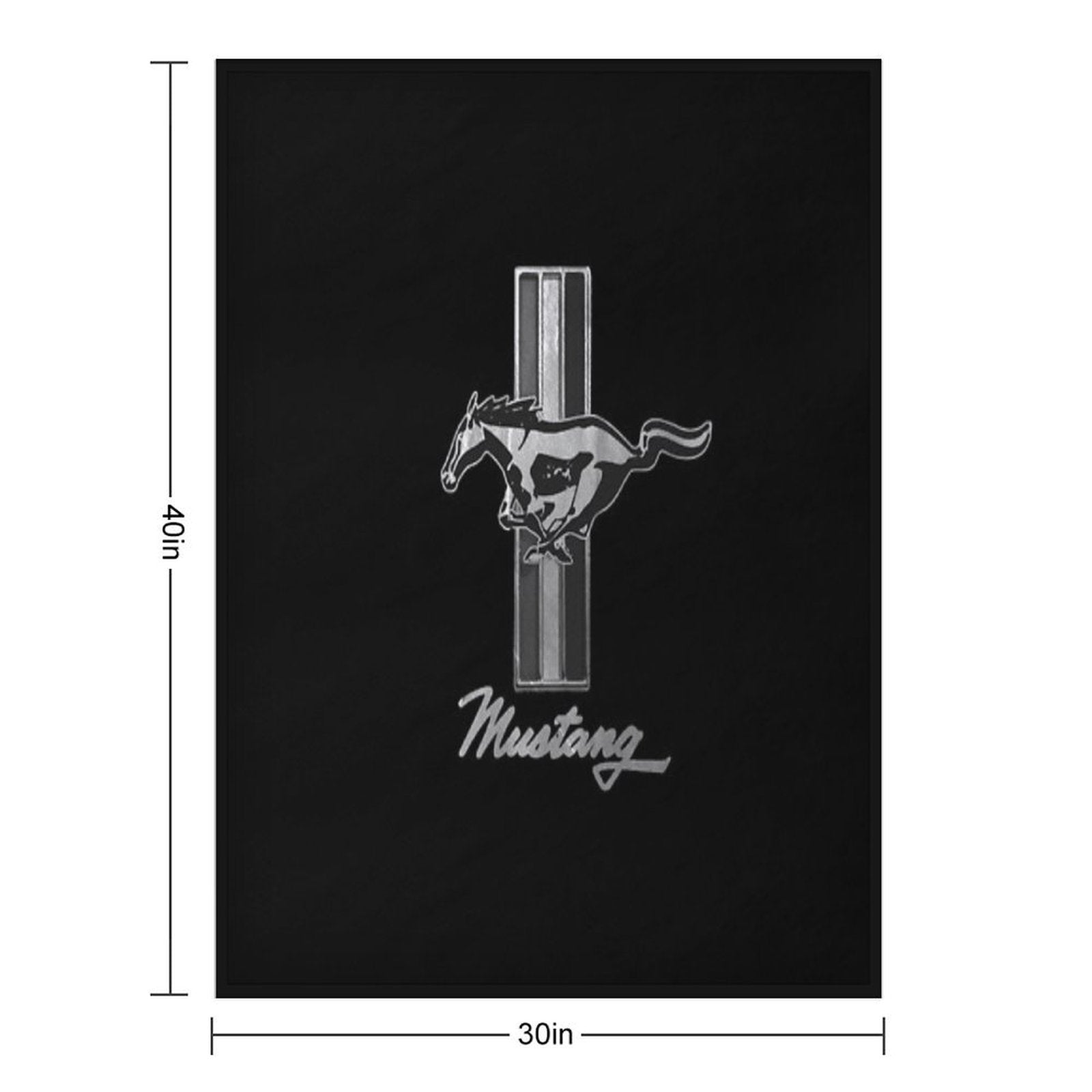 Silver Ford Mustang Vintage Anti-pilling Throw Blanket