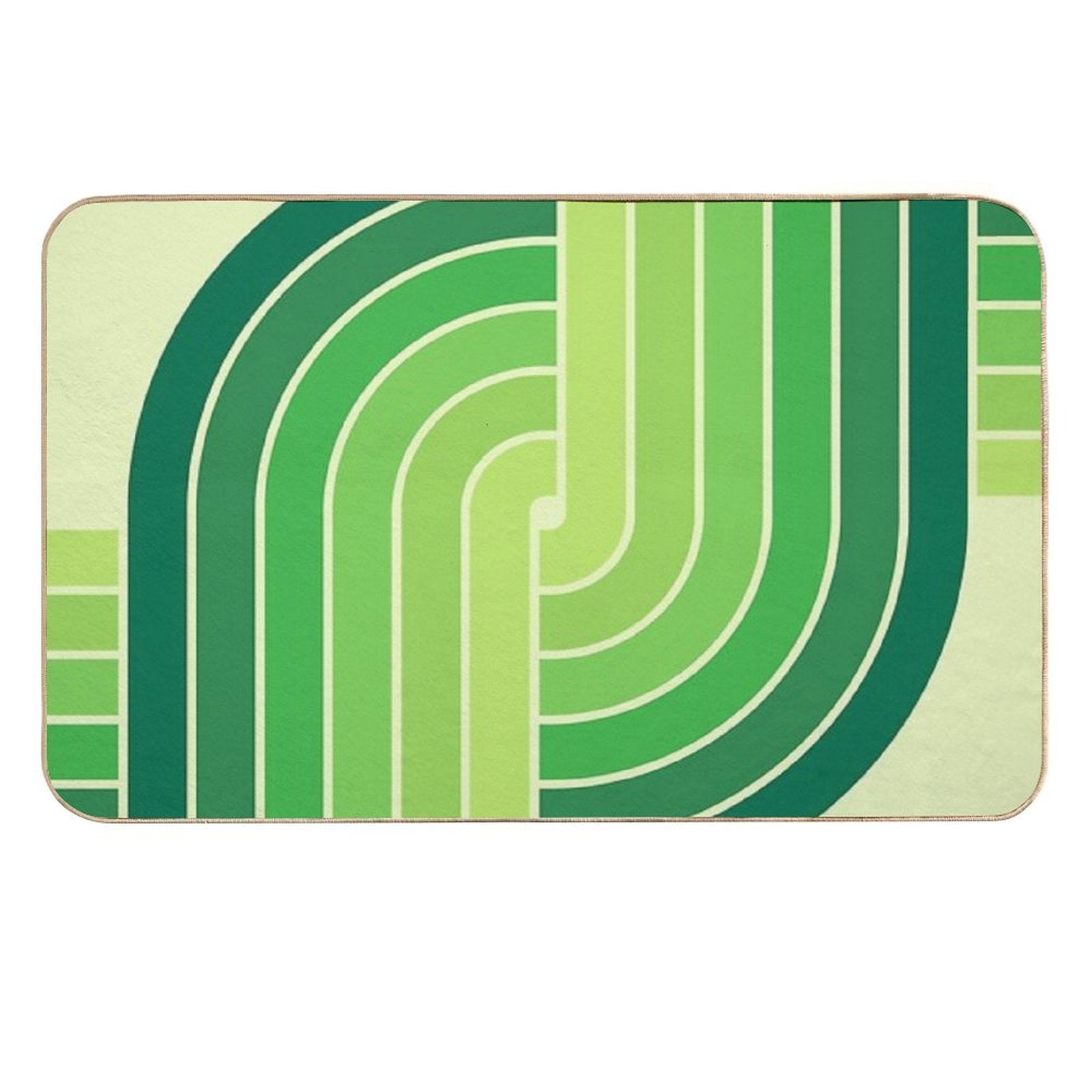 Retro Geometric Criss Cross  Dirt-Trapping Bath Mat
